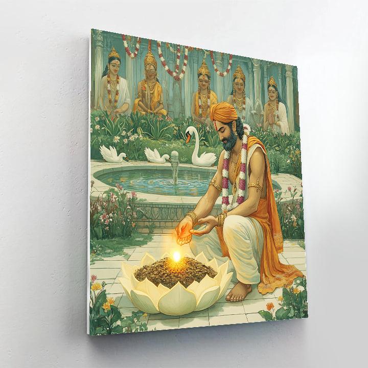 Garden Workshop With Brahma In Bloom Numbered painting kits