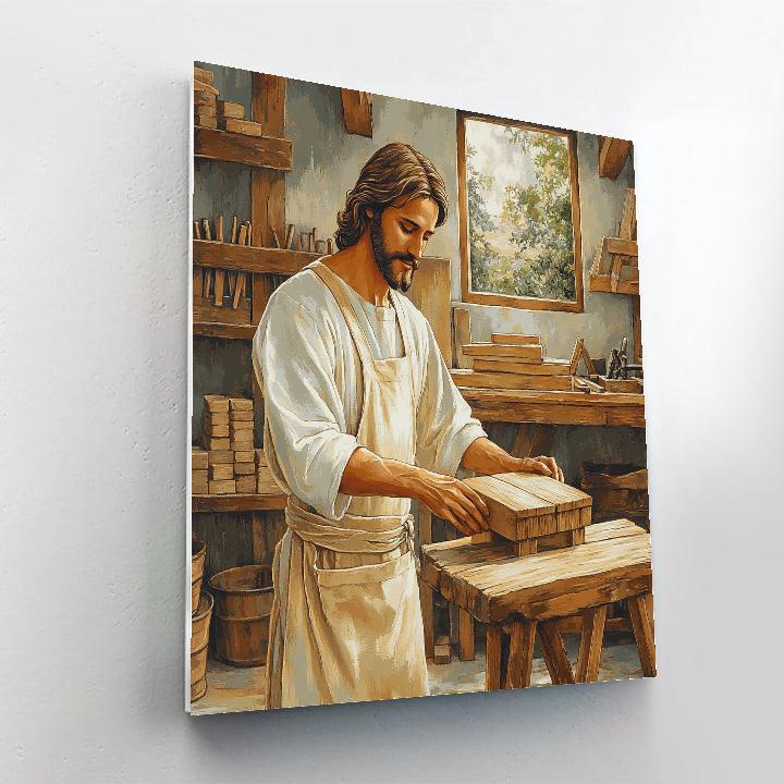 Jesus In The Carpenter Quiet Room Paint by numbers kits