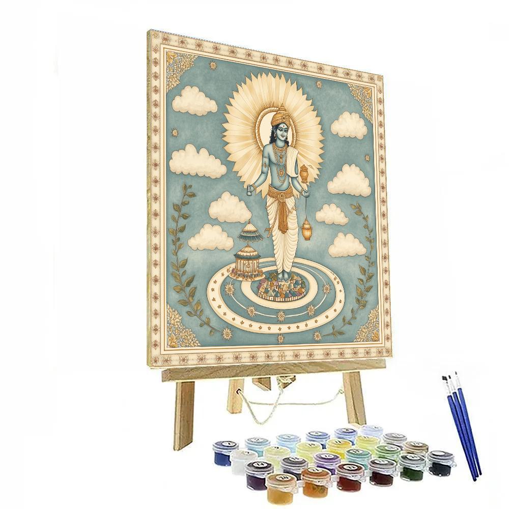Vamana Measuring A Miniature Galaxy Village Numbered painting kits
