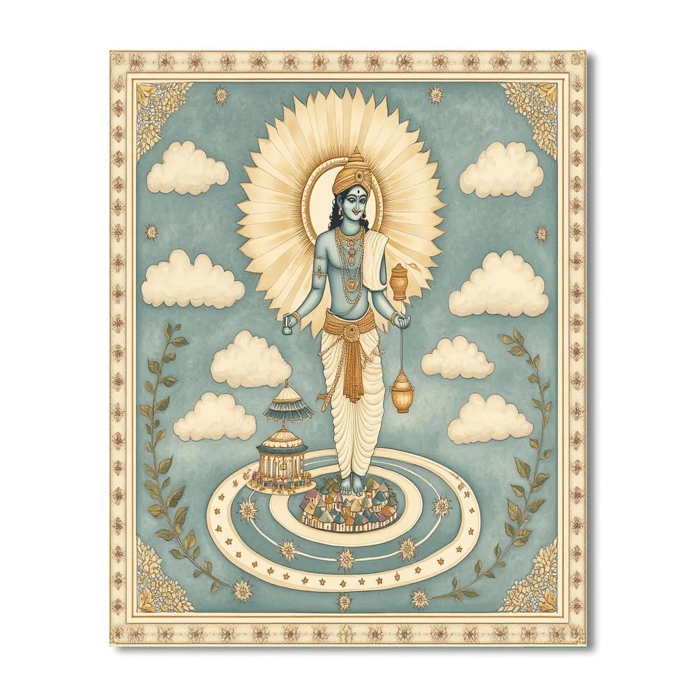 Vamana Measuring A Miniature Galaxy Village Numbered painting kits