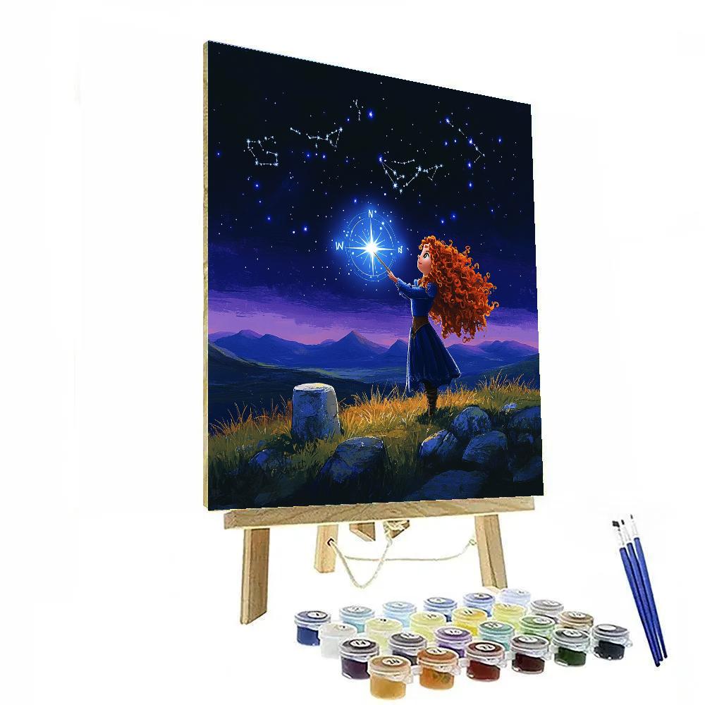 Merida Highland Star Compass Number painting