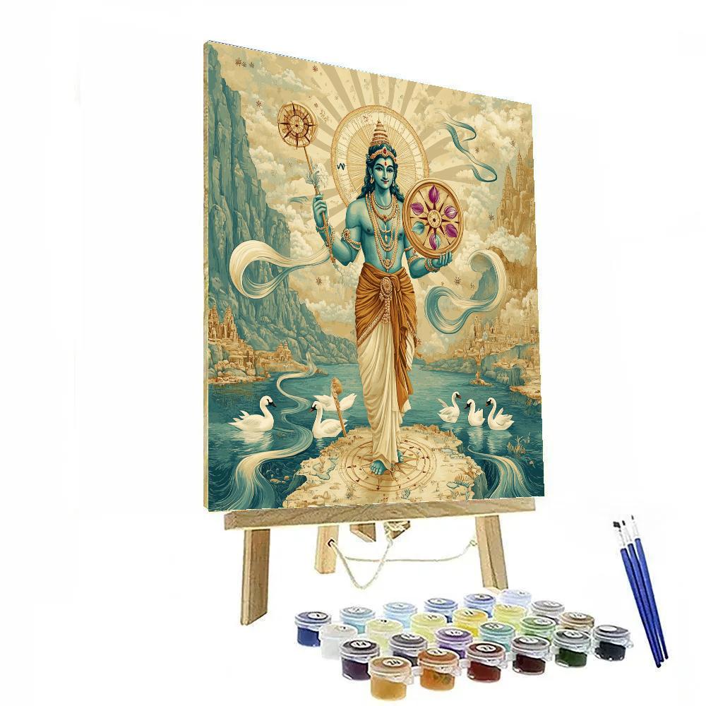 Brahma Wind Compass With Four Directions painting number kit