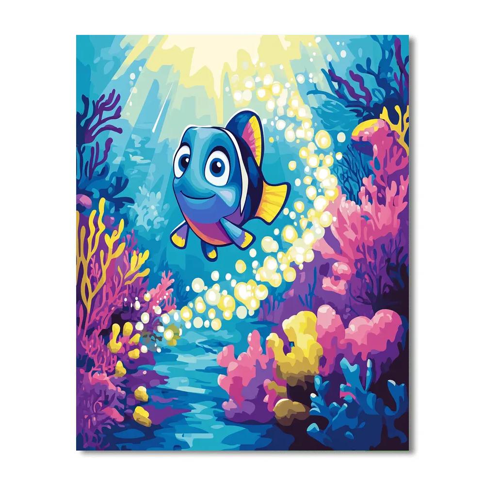 Dory Coral Reef Light Trail Paint by numbers kits