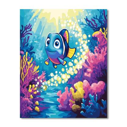Dory Coral Reef Light Trail Paint by numbers kits