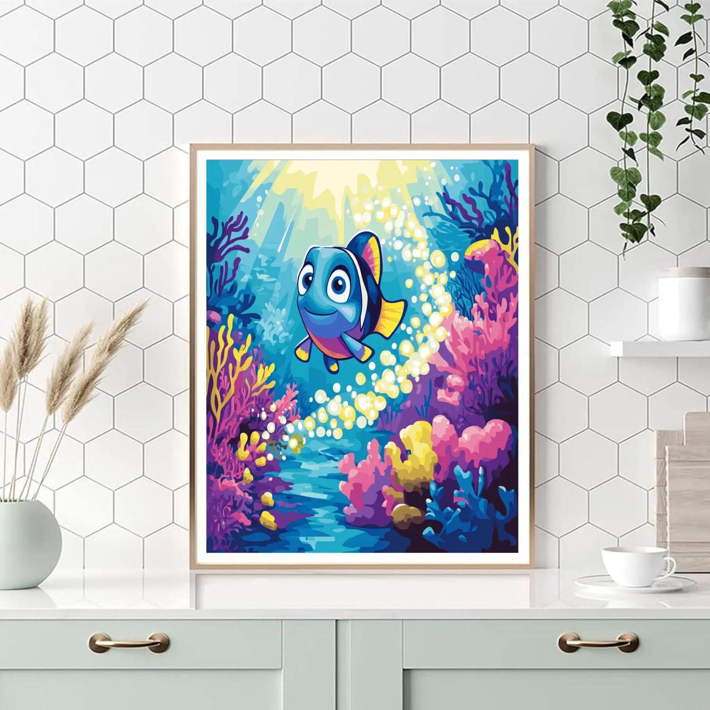 Dory Coral Reef Light Trail Paint by numbers kits