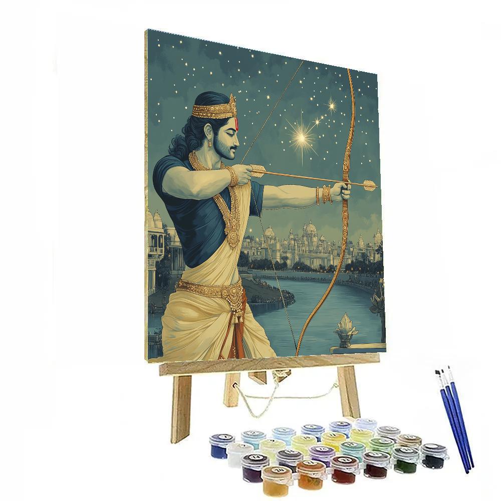 Rama As A Constellation Archer Over A Quiet City Numbered painting kits