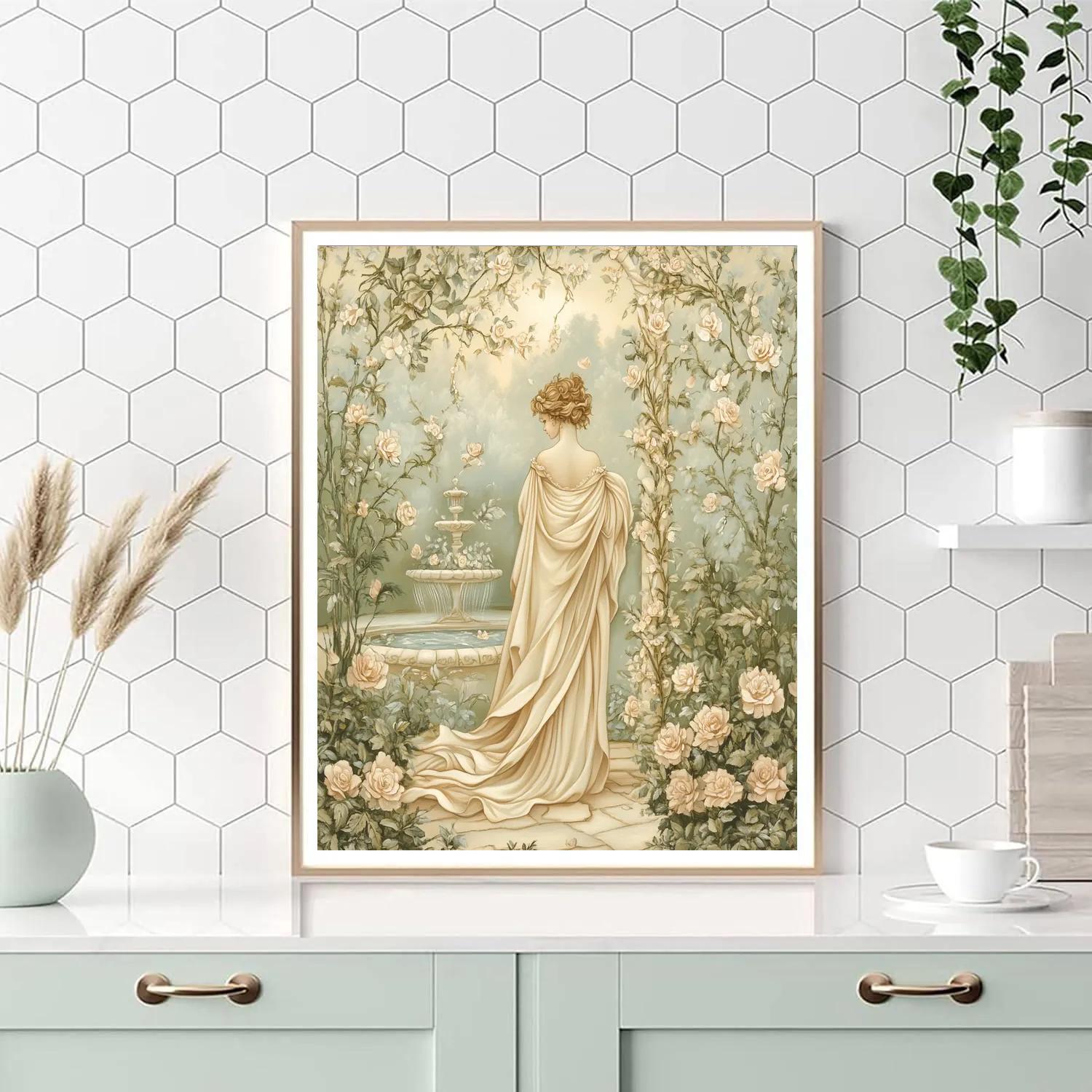 Sandro Botticelli Inspired Mythic Garden Of Venus And Seashells Paint by numbers art