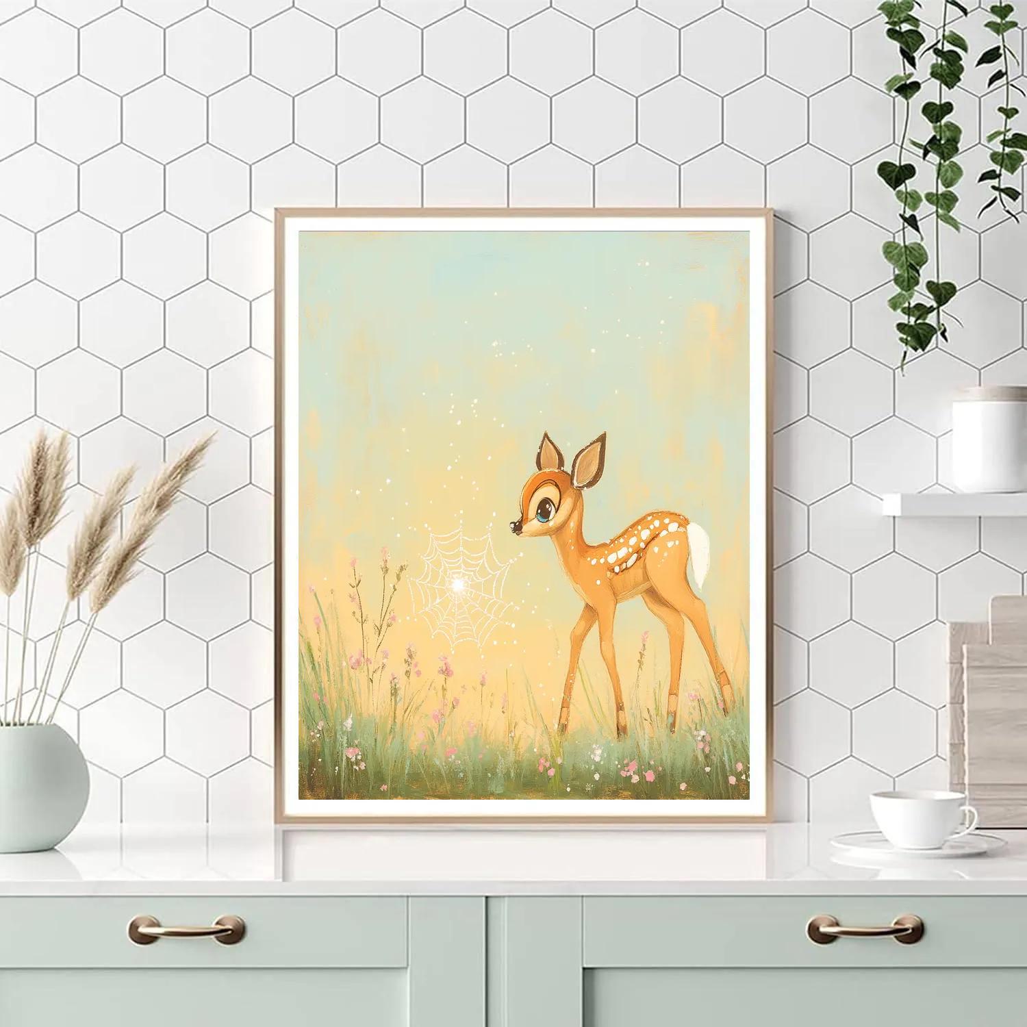 Bambi Meadow Sunrise Star Dew DIY paint by numbers