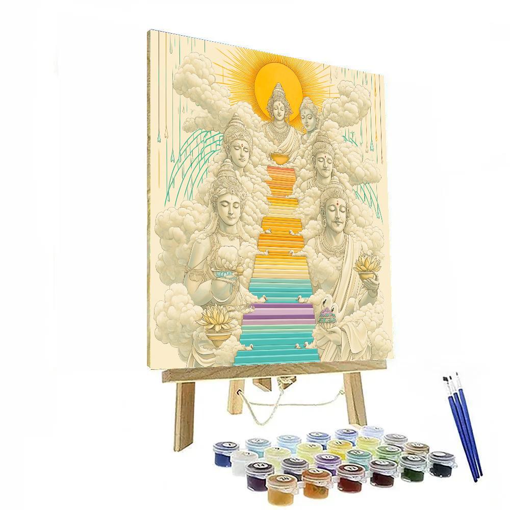 Brahma At The Prism Cloud Staircase paint by number