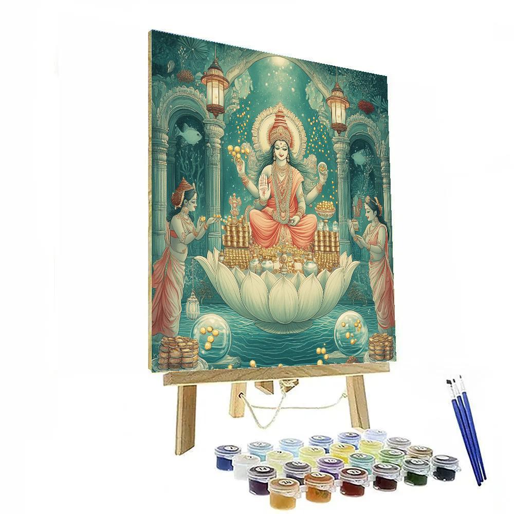 Coral Bazaar Lakshmi Procession Painting by numbers kit