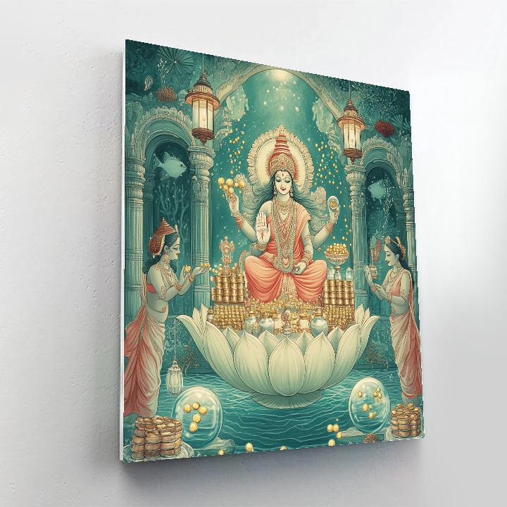 Coral Bazaar Lakshmi Procession Painting by numbers kit