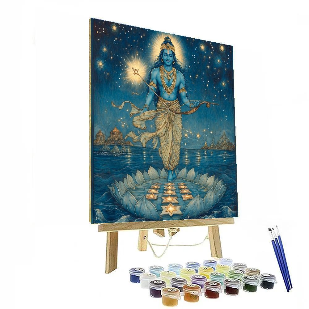 Starlit Bridge For Rama Painting by numbers kit