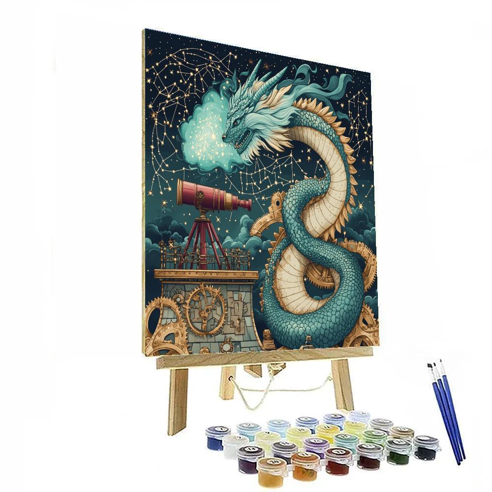 Clockwork Observatory Dragon Painting by numbers kit