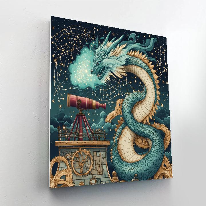 Clockwork Observatory Dragon Painting by numbers kit