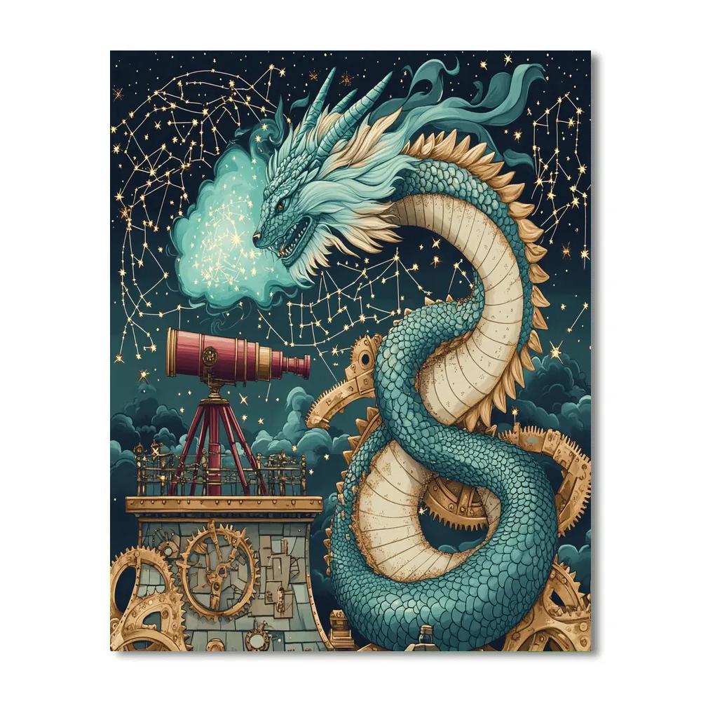 Clockwork Observatory Dragon Painting by numbers kit