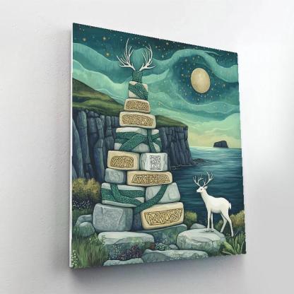 Celtic Ogham Star Map Cairn DIY paint by numbers