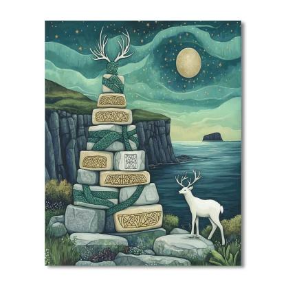 Celtic Ogham Star Map Cairn DIY paint by numbers