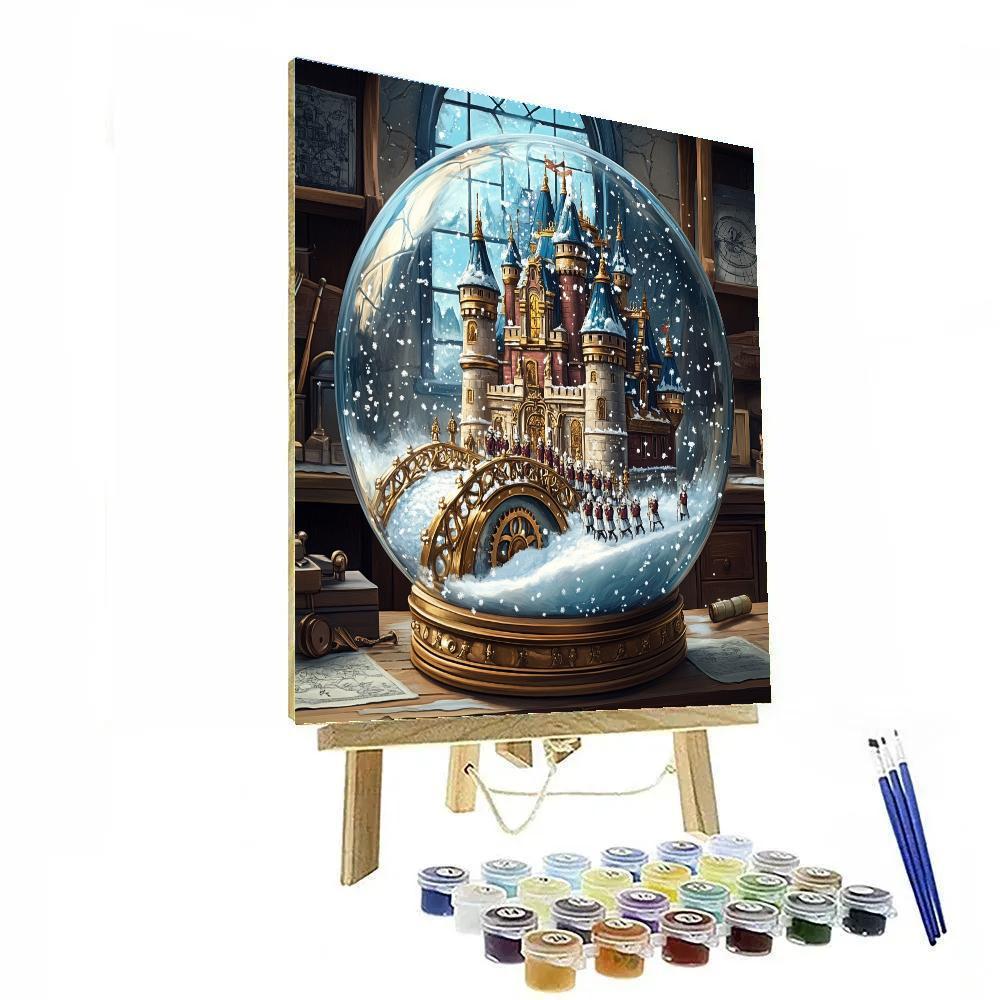 Castle Clockwork Snowglobe Citadel paint by numbers