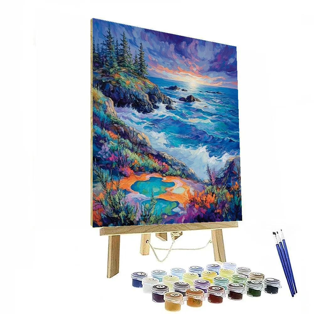 Emily Carr Inspired Tide Pool Nebula Coast painting number kit