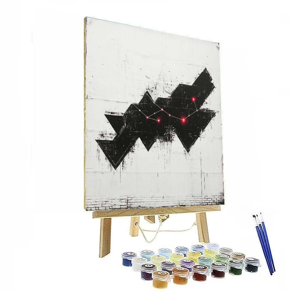 Banksy Inspired Carbon Constellation Warning paint by number