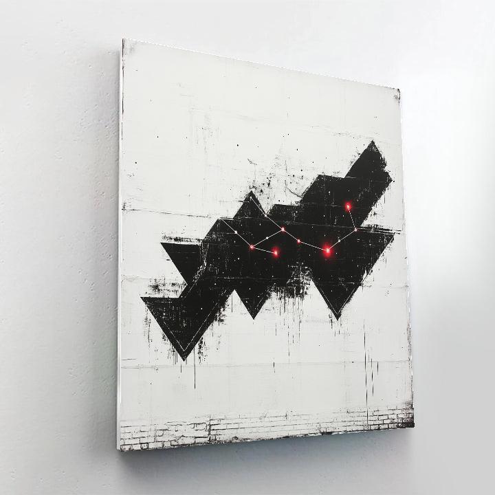 Banksy Inspired Carbon Constellation Warning paint by number