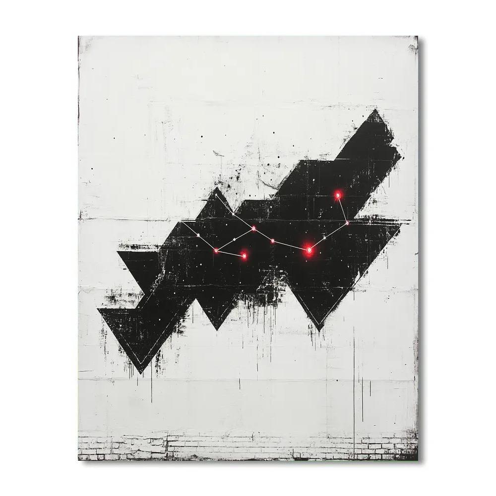 Banksy Inspired Carbon Constellation Warning paint by number
