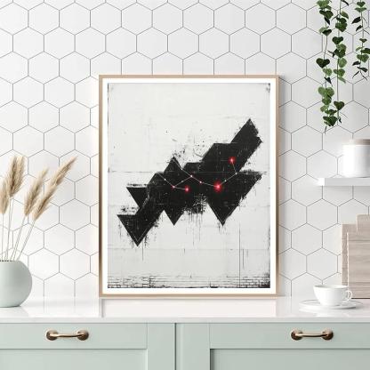 Banksy Inspired Carbon Constellation Warning paint by number