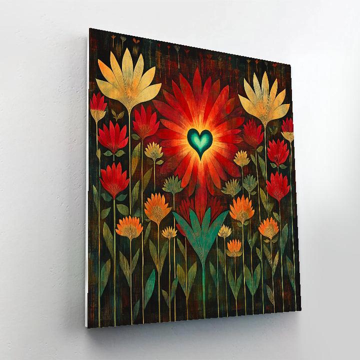 Frida Kahlo Inspired Nebula Heartbeat Garden Numbered painting kits