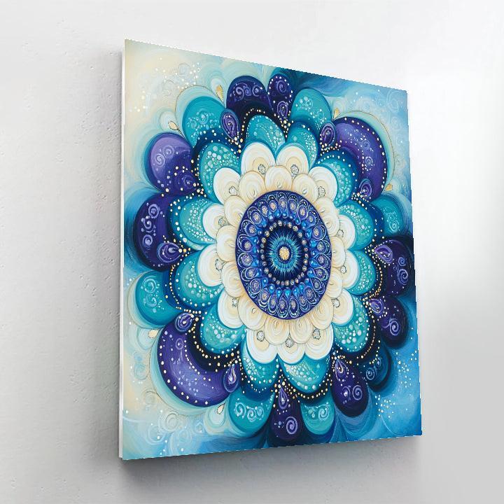 Alphonse Mucha Inspired Nebula Harmonic Mandala Painting by numbers kit