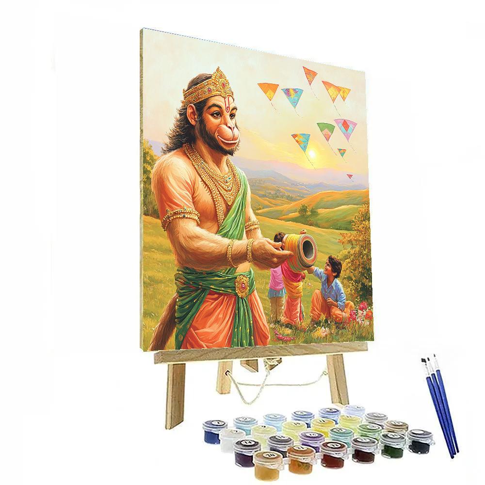 Hanuman Sunrise Kite Mentor Paint by numbers kits
