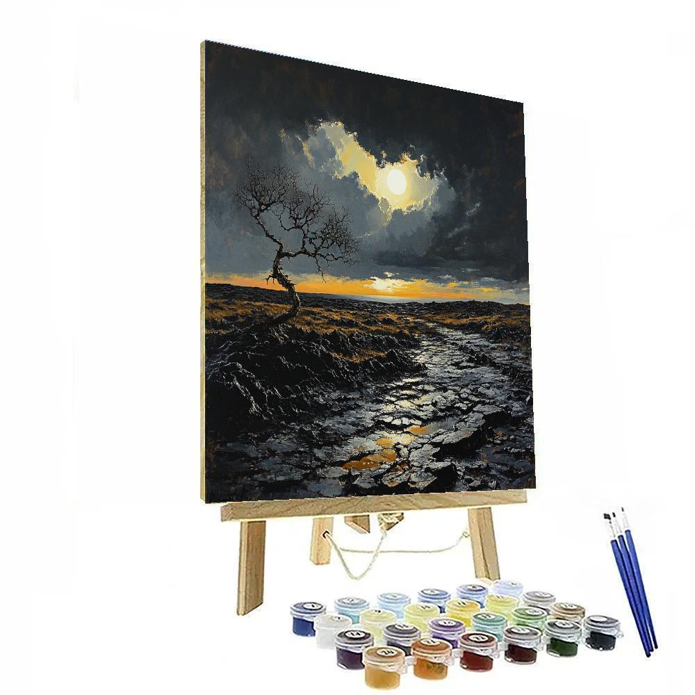 Francisco Goya Inspired Eclipse Over Basalt Moor painting number kit