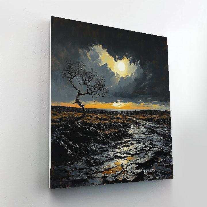 Francisco Goya Inspired Eclipse Over Basalt Moor painting number kit