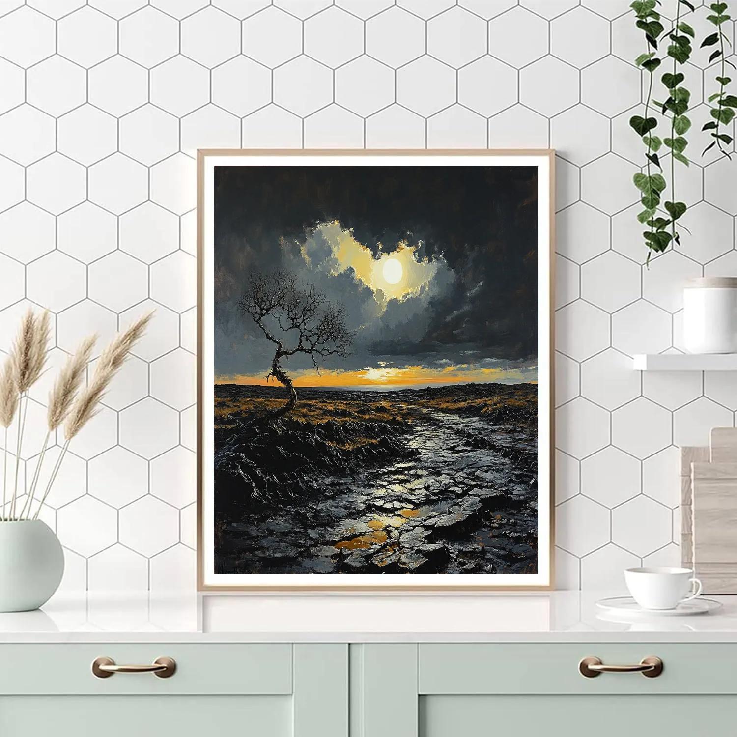 Francisco Goya Inspired Eclipse Over Basalt Moor painting number kit