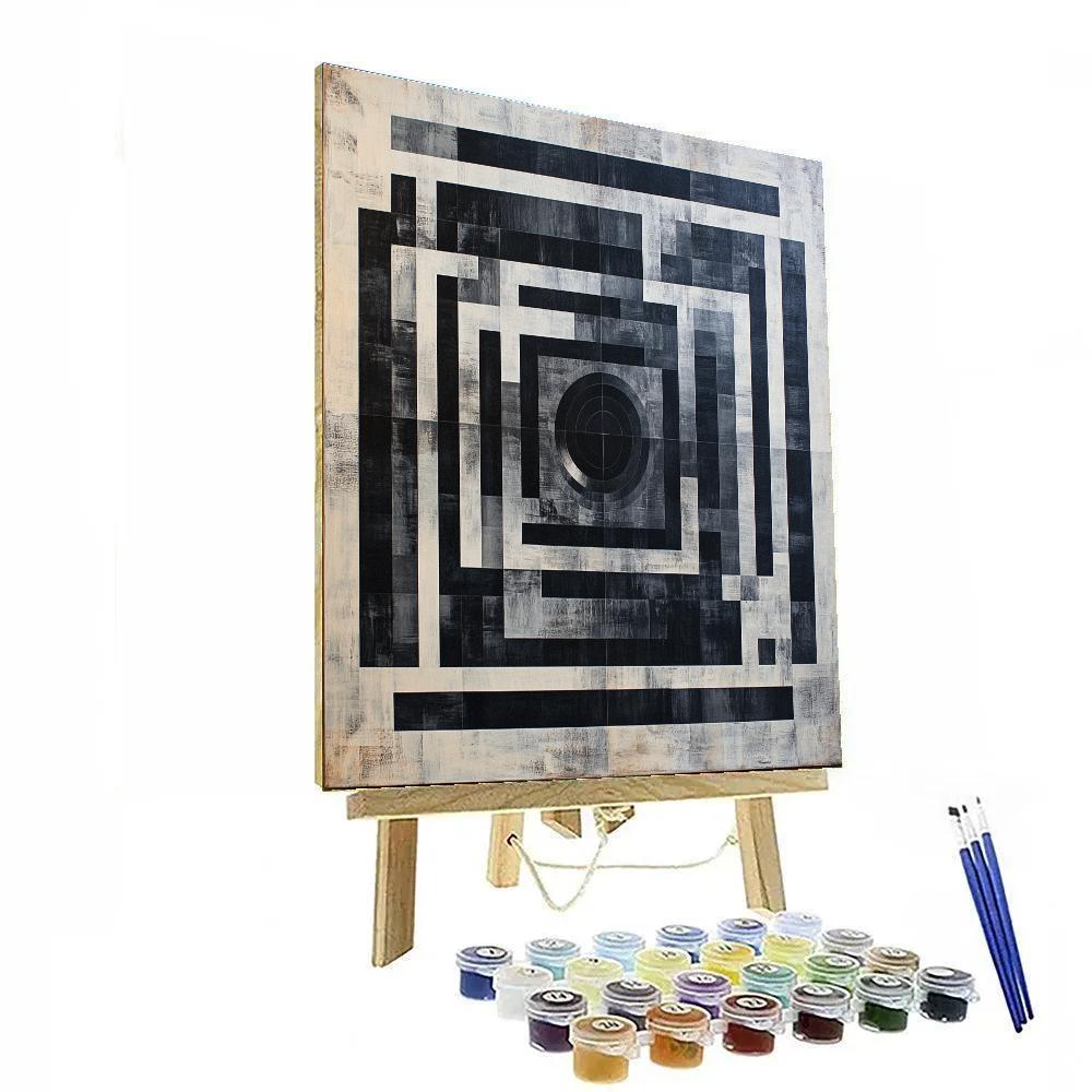 M C Escher Inspired Paradox Of Negative Space Painting by numbers kit