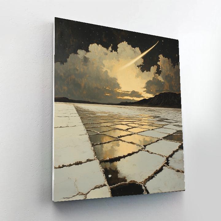 Francisco Goya Inspired Comet Glow Above Salt Flats Paint by numbers kits
