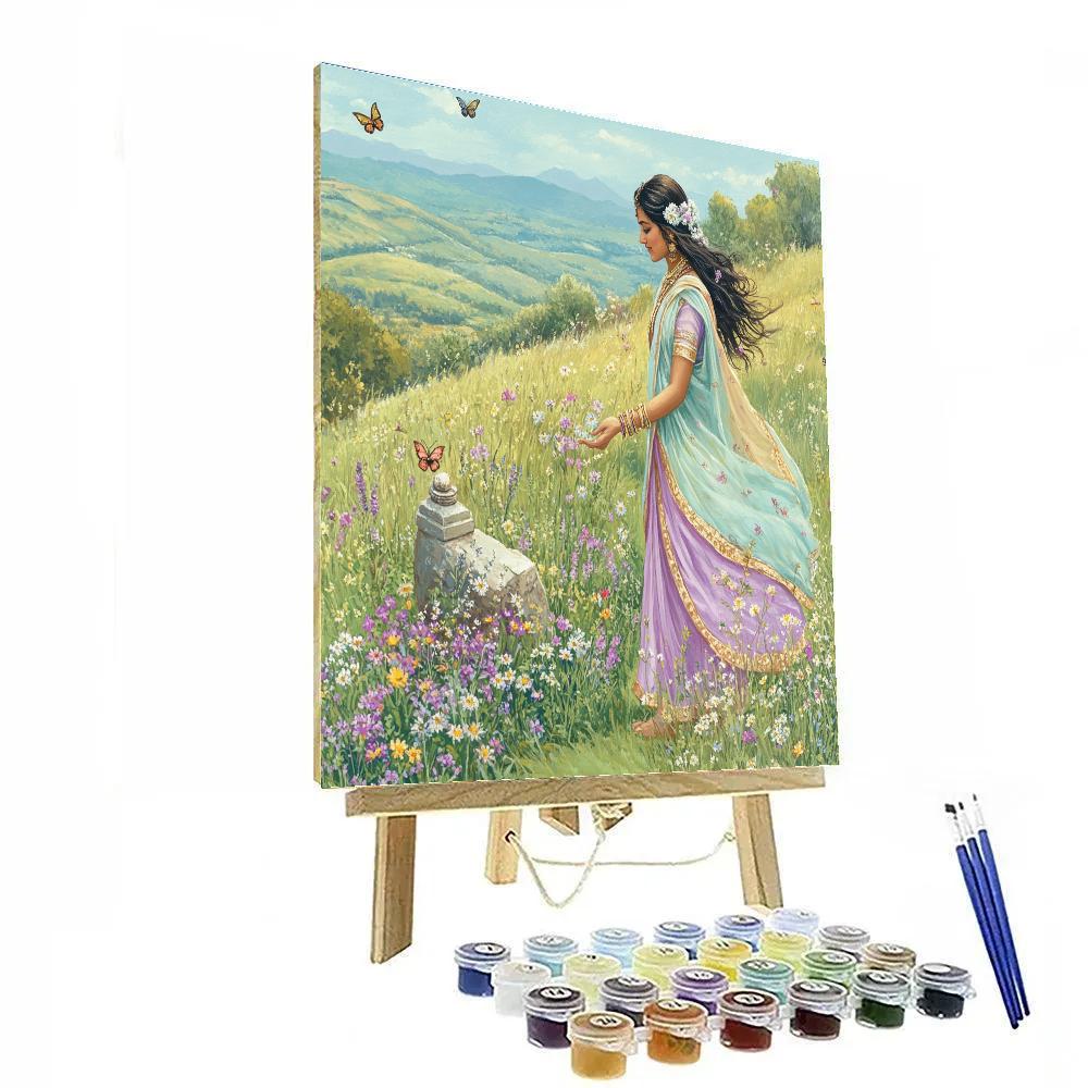Parvati Protector Of Wildflowers Meadow DIY paint by numbers