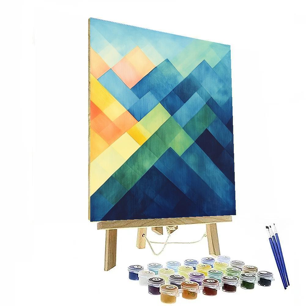 Paul Klee Inspired Aurora Tesselation Dream Paint by numbers kits