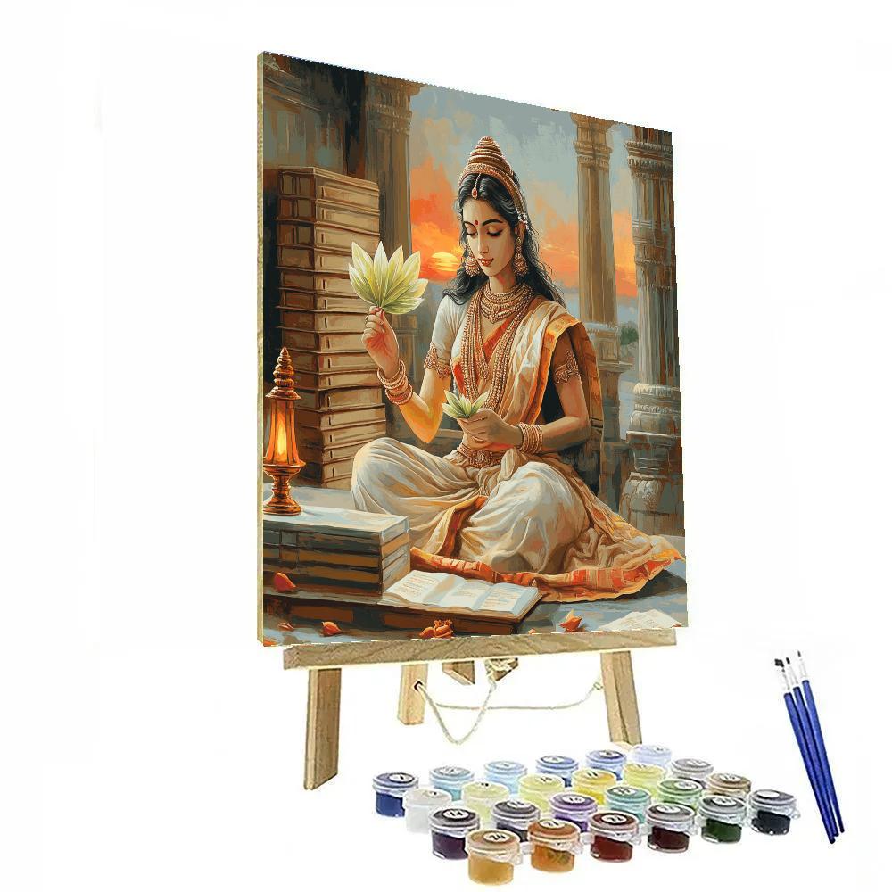 Parvati Library Of Sacred Palm Leaves Painting by numbers kit