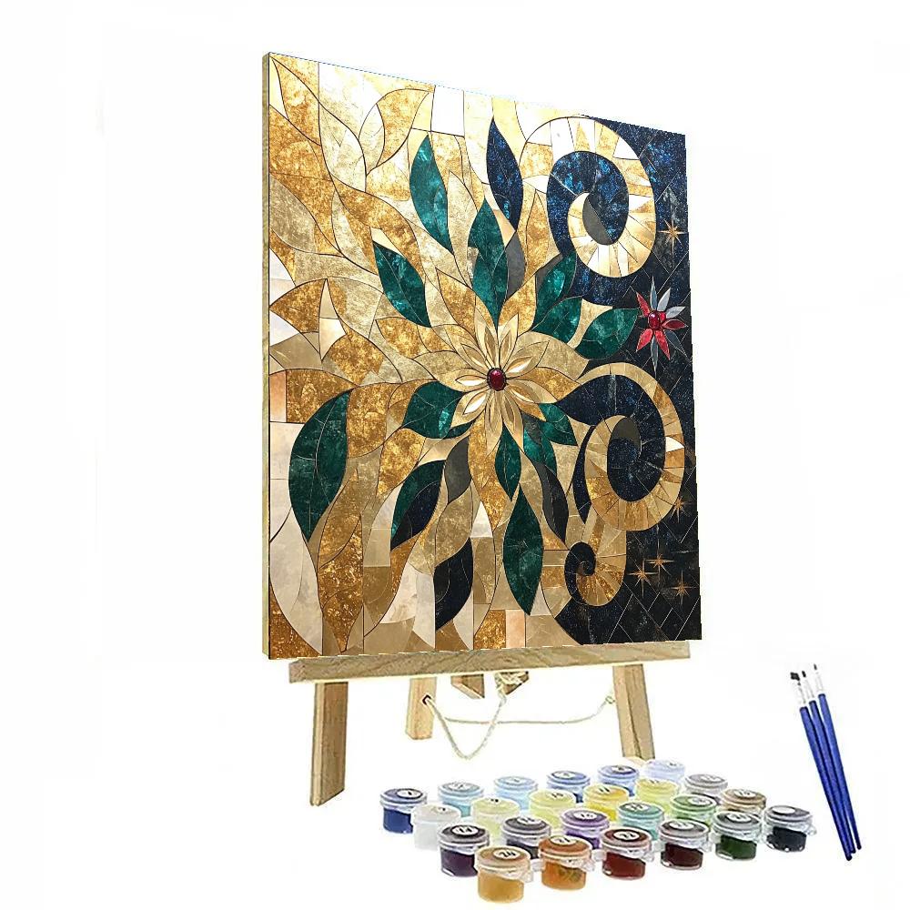 Gustav Klimt Inspired Aurora Mosaic Canopy painting number kit