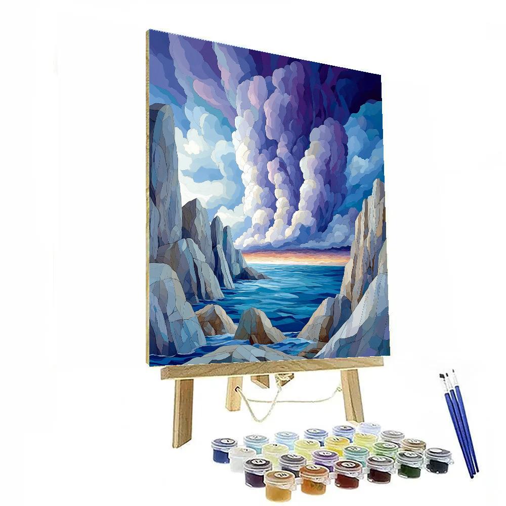 Frederick Varley Inspired Thunderhead Cathedral Above Granite Bay Numbered painting kits