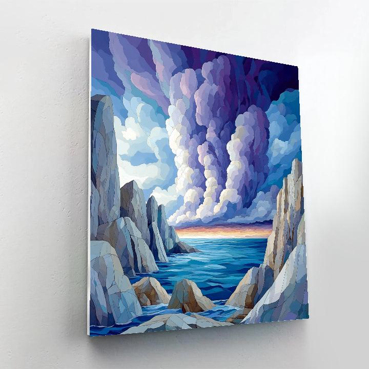Frederick Varley Inspired Thunderhead Cathedral Above Granite Bay Numbered painting kits