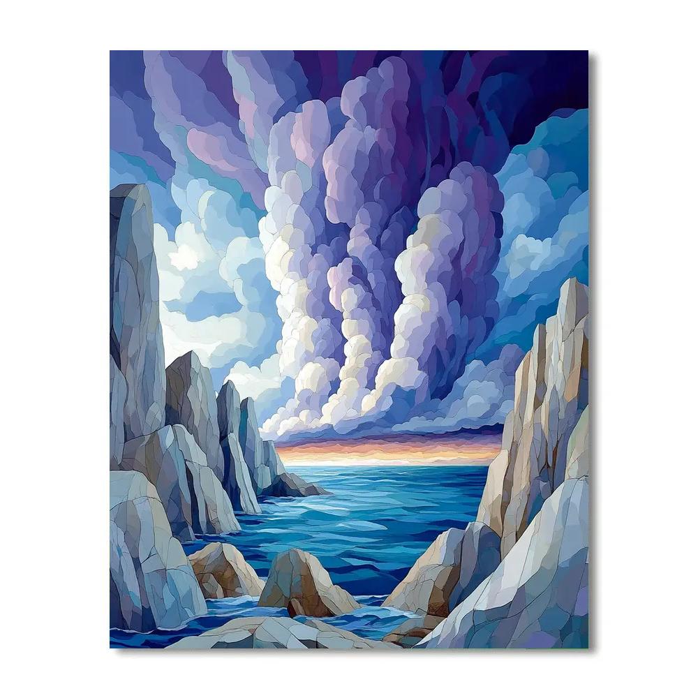 Frederick Varley Inspired Thunderhead Cathedral Above Granite Bay Numbered painting kits