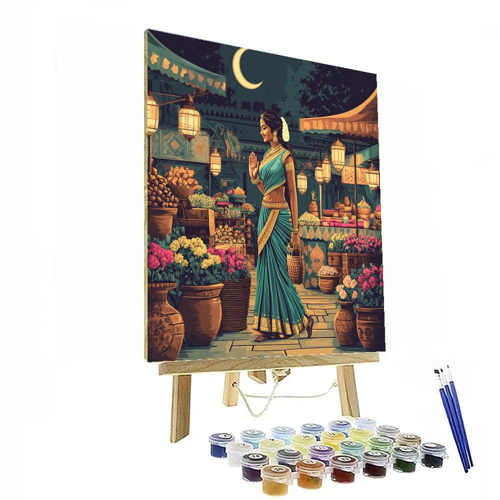 Parvati Night Market Blessings Paint by numbers art