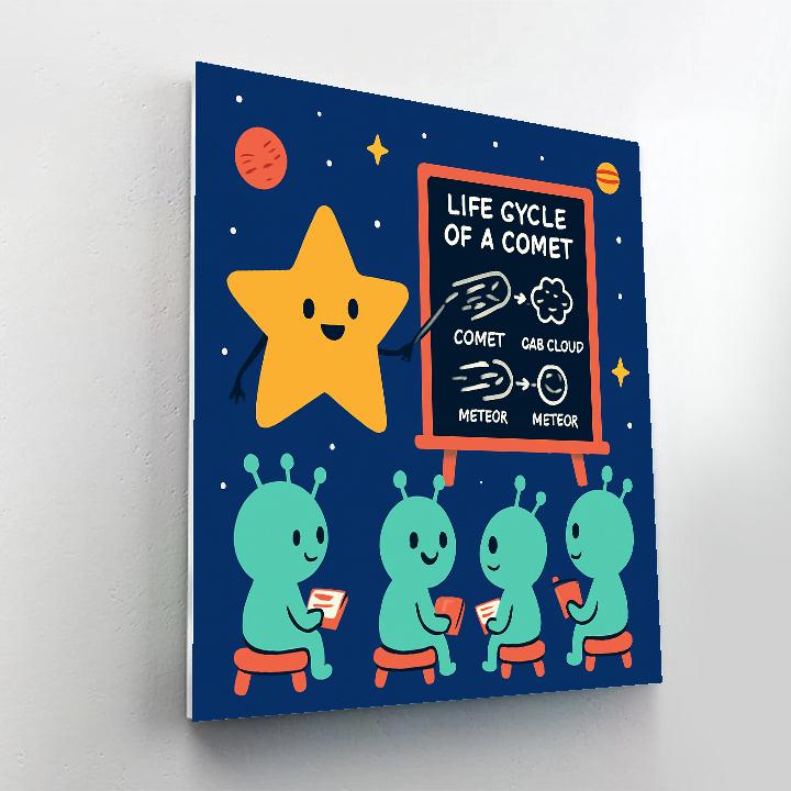 Comet Classroom With The Star Teacher paint by number