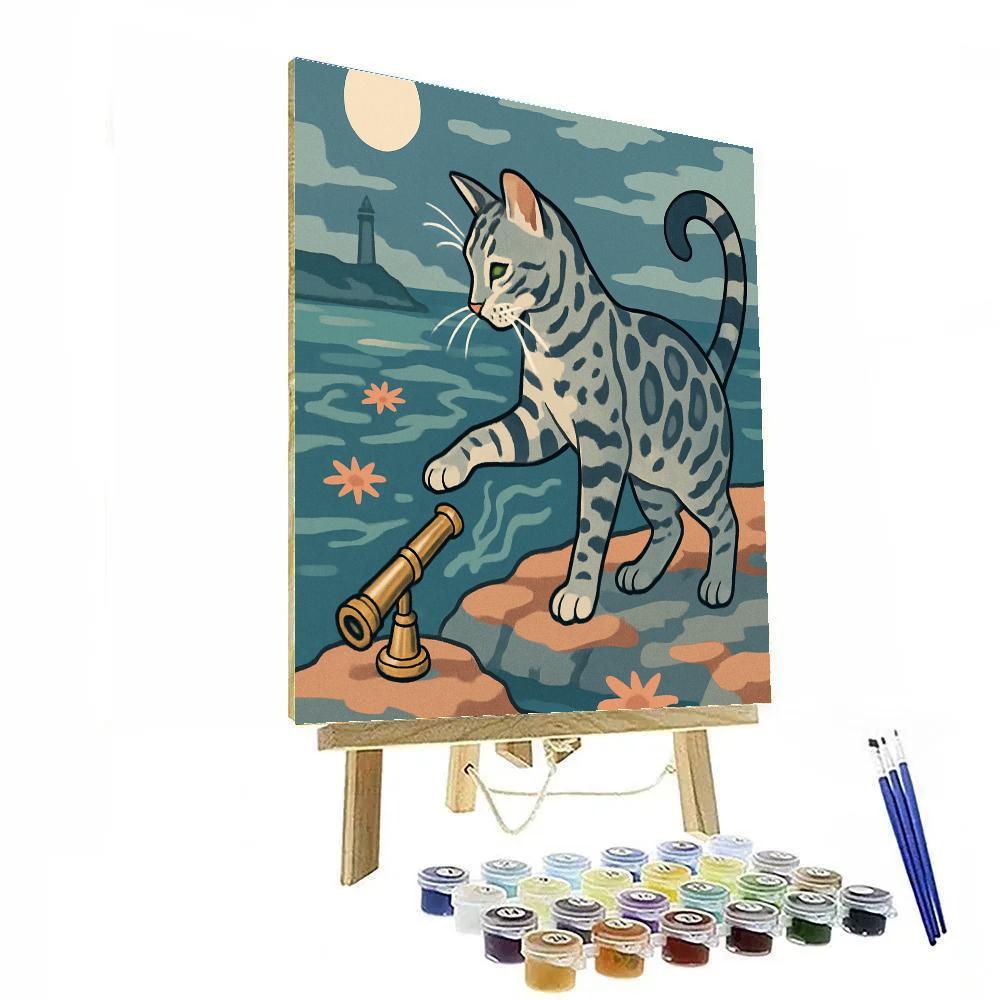 Tidepool Observatory Cat paint by color