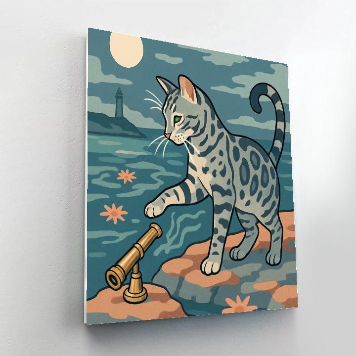 Tidepool Observatory Cat paint by color