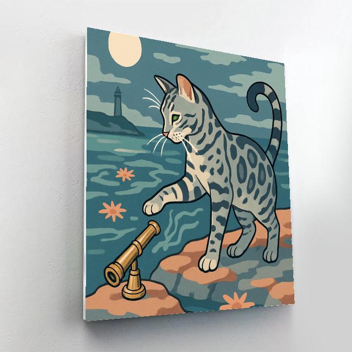 Tidepool Observatory Cat paint by color
