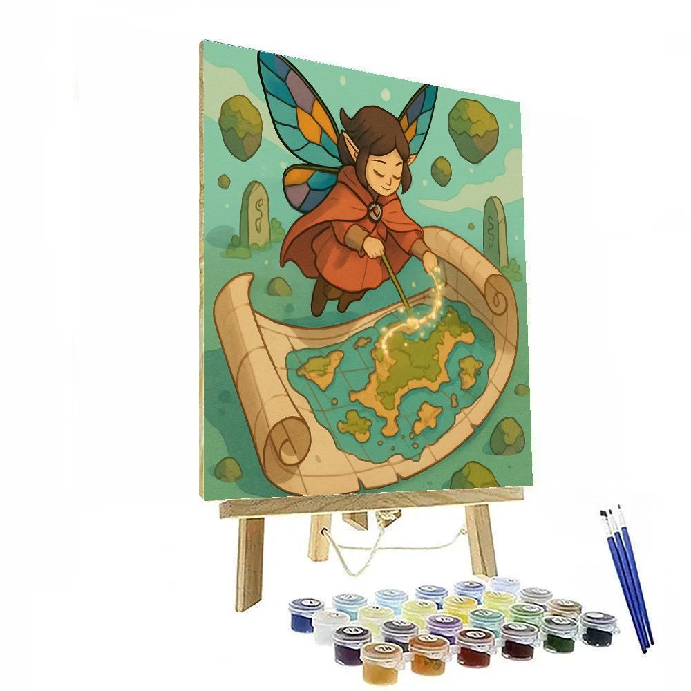 Glasswing Cartographer Fairy paint by number
