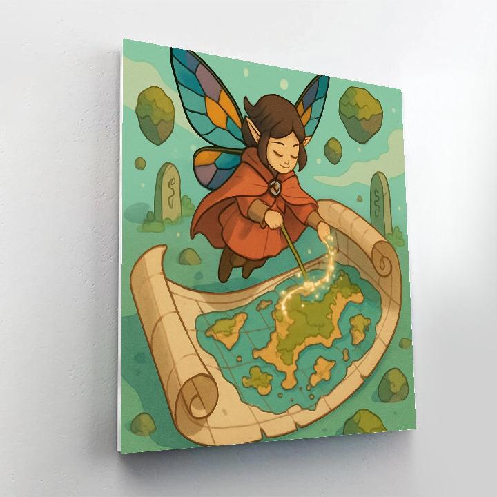 Glasswing Cartographer Fairy paint by number