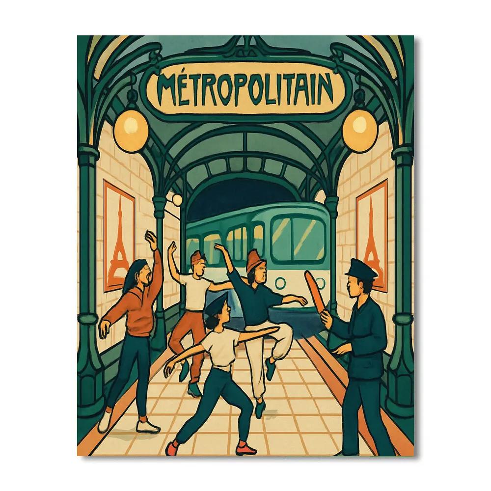 Paris Phantom Metro Ballet paint by color